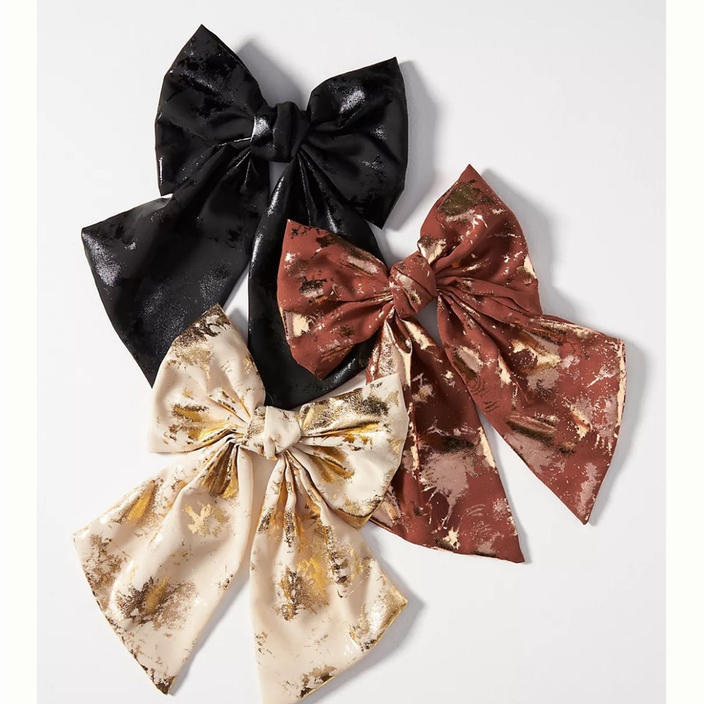 Anthropologie jumbo Shimmer Hair Bow - Picture 3 of 6